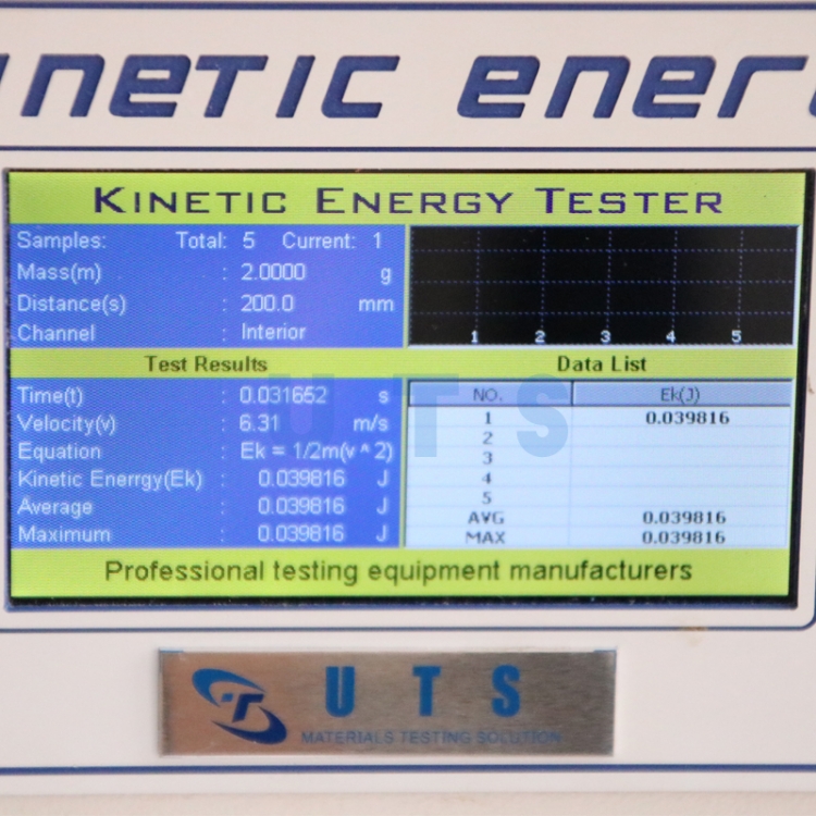 Tester de energia cinética T011